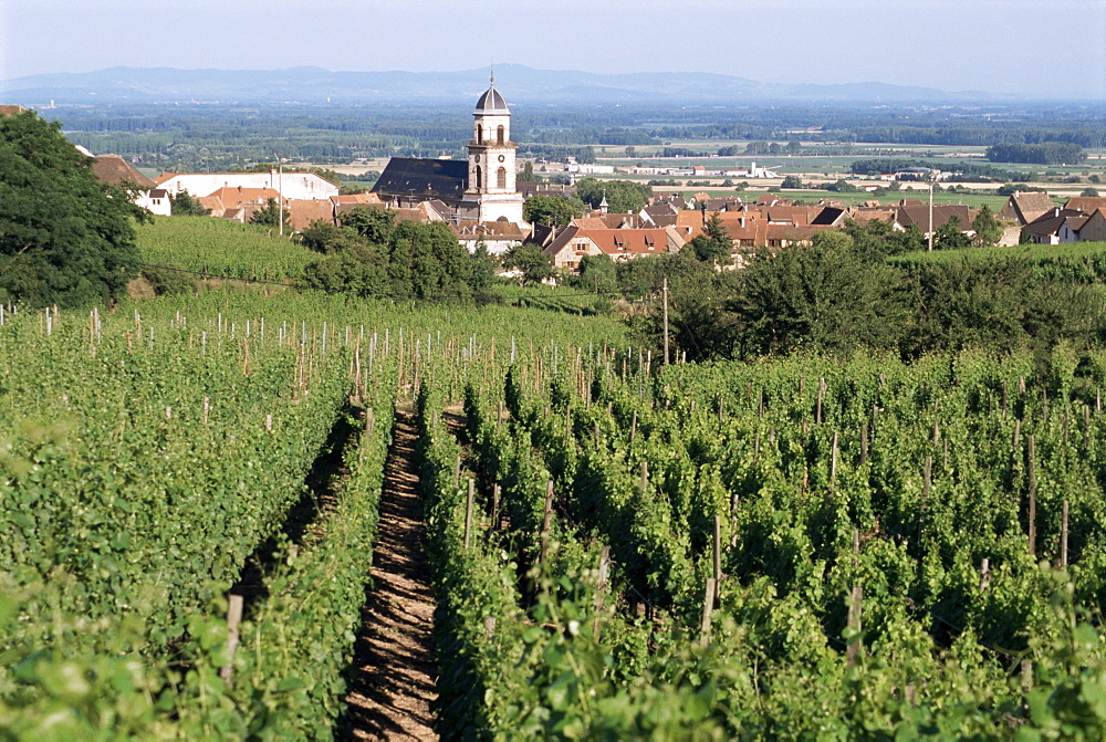 St. Hippolyte village, Route de Vin, Haut-Rhin, Alsace, France, Europe