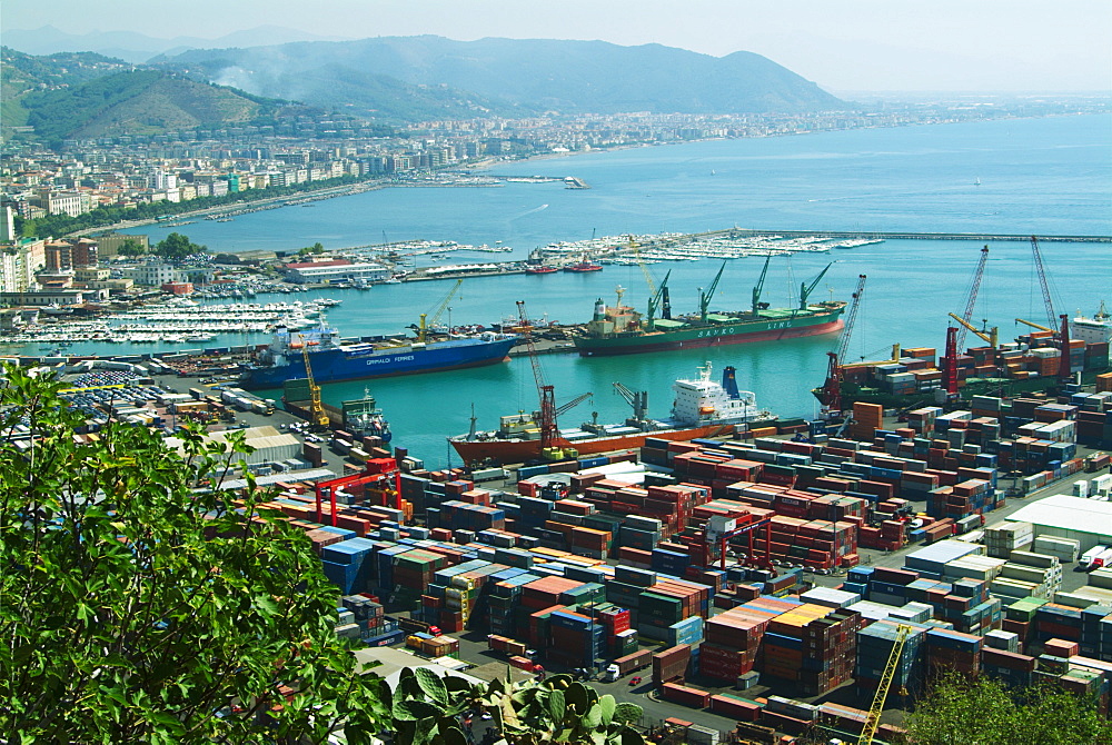 Italy, Campania, Salerno, container port