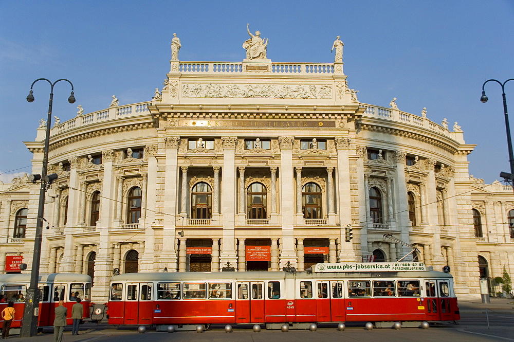 Hofburgtheatre with tram, Vienna, Austria, Europe