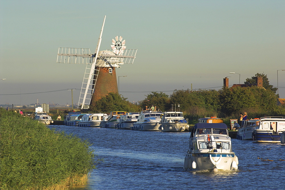 Tunstall windmill, River Bure, Norfolk, England, United Kingdom, Europe