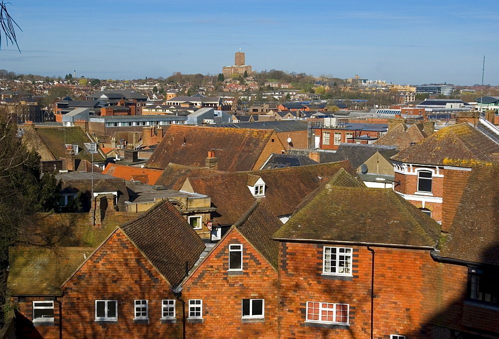 Cathedral and city, Guildford, Surrey, England, United Kingdom, Europe