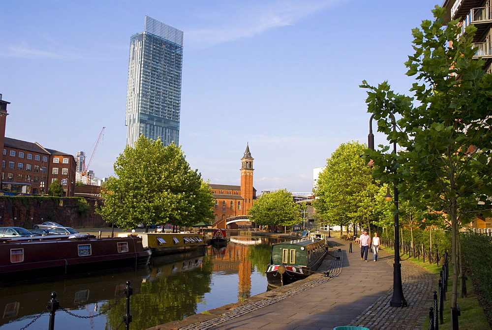 301 Deansgate, St. George's church, Castlefield Canal, Manchester, England, United Kingdom, Europe