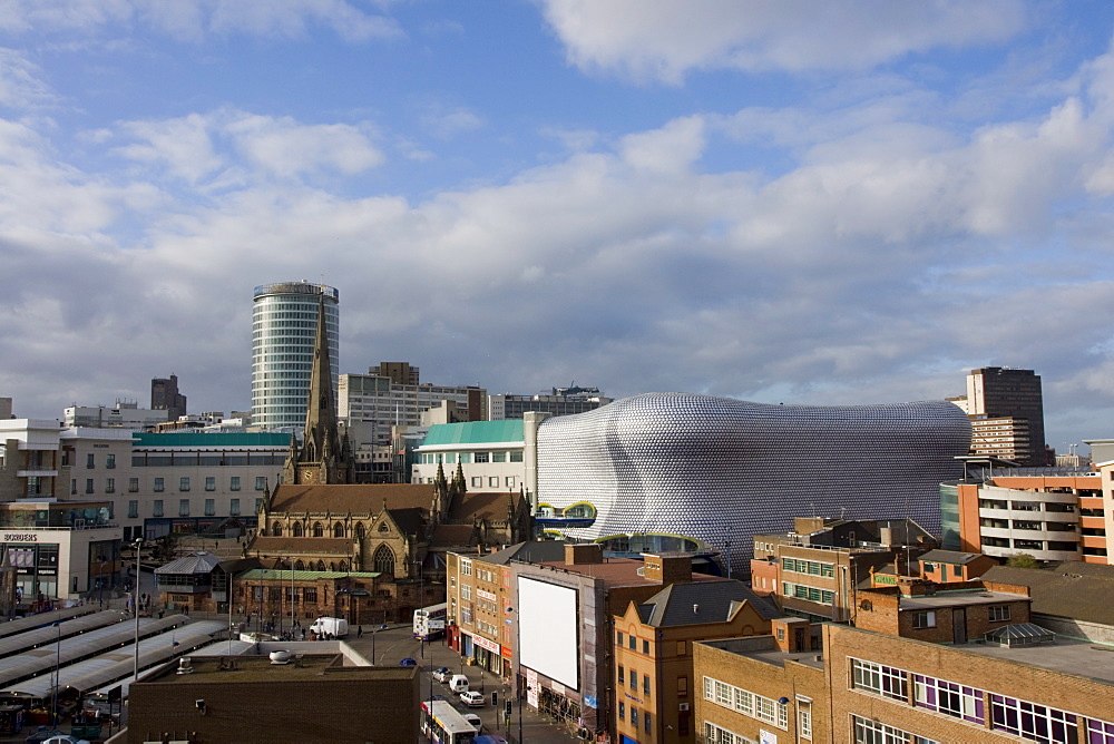 City skyline, including Selfridges, Birmingham, England, United Kingdom, Europe