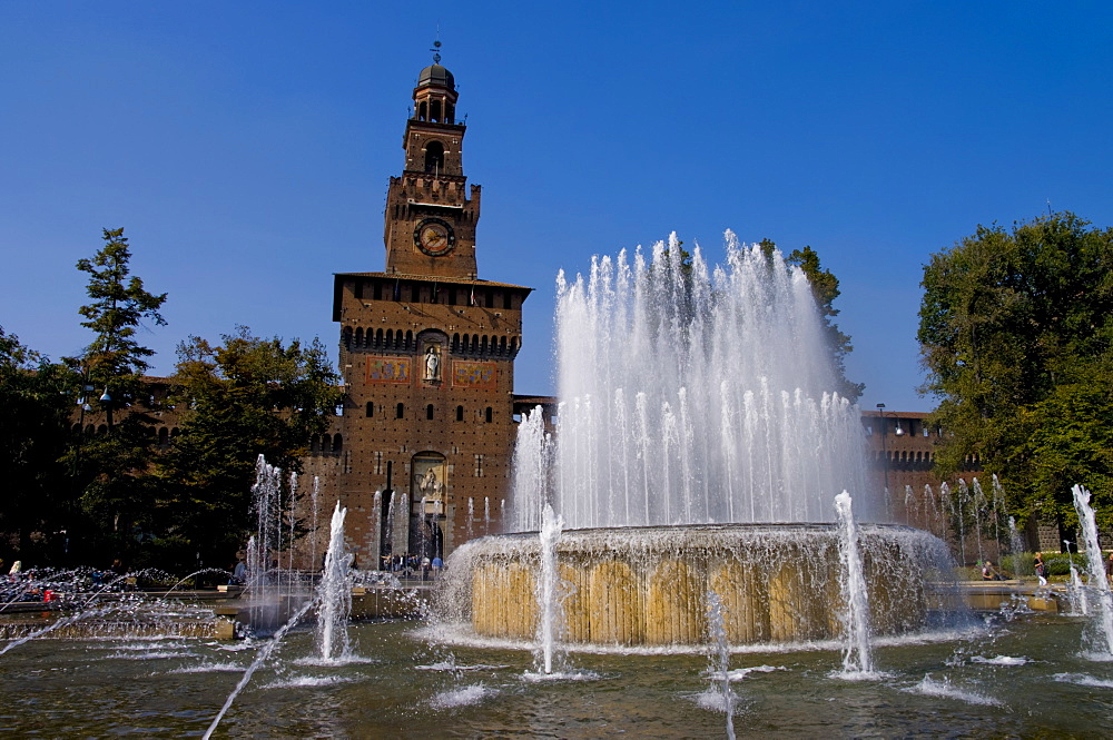 Castle Sforzesco, Milan, Lombardy, Italy, Europe