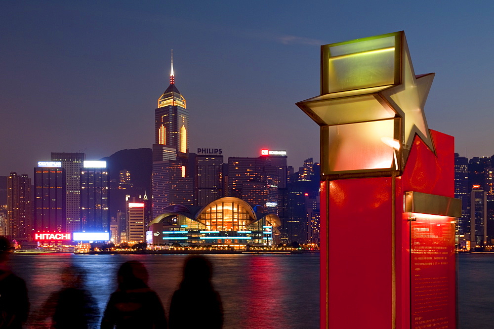 Avenue of Stars and cityscape, Hong Kong, China, Asia