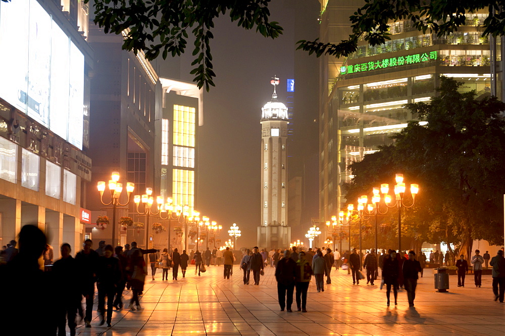 Victory Monument and shopping area. Chongqing City Chongqing, China, Asia