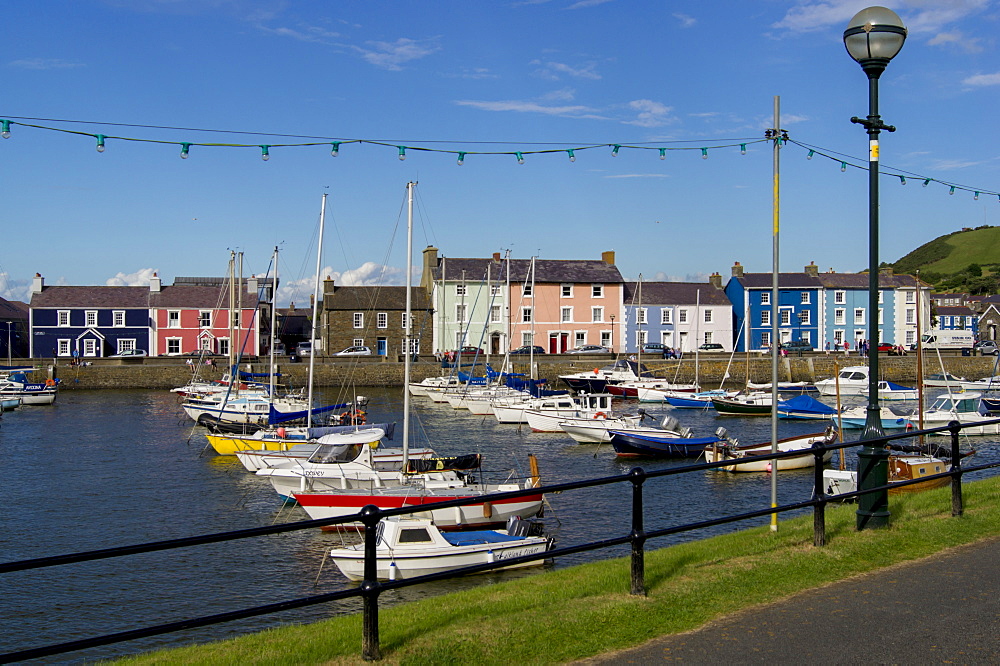 Waterfront of Aberaeron port, Ceredigion, Wales, United Kingdom, Europe