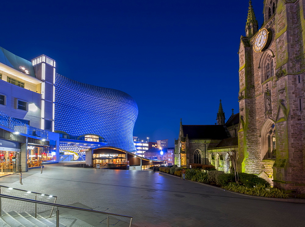 Selfridges at dusk, Birmingham, England, United Kingdom, Europe