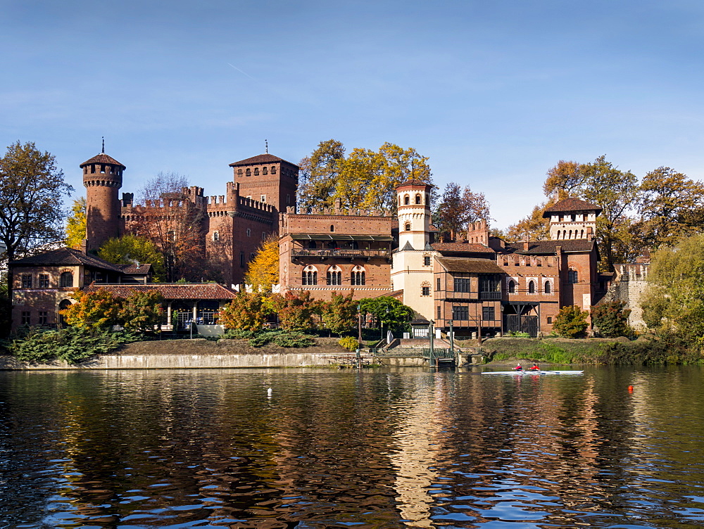 Borgo Medievale fortress, Parco del Valentino, Turin, Piedmont, Italy, Europe