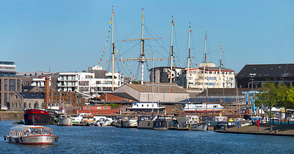 Floating Harbour with SS Great Britain, Bristol, England, United Kingdom, Europe