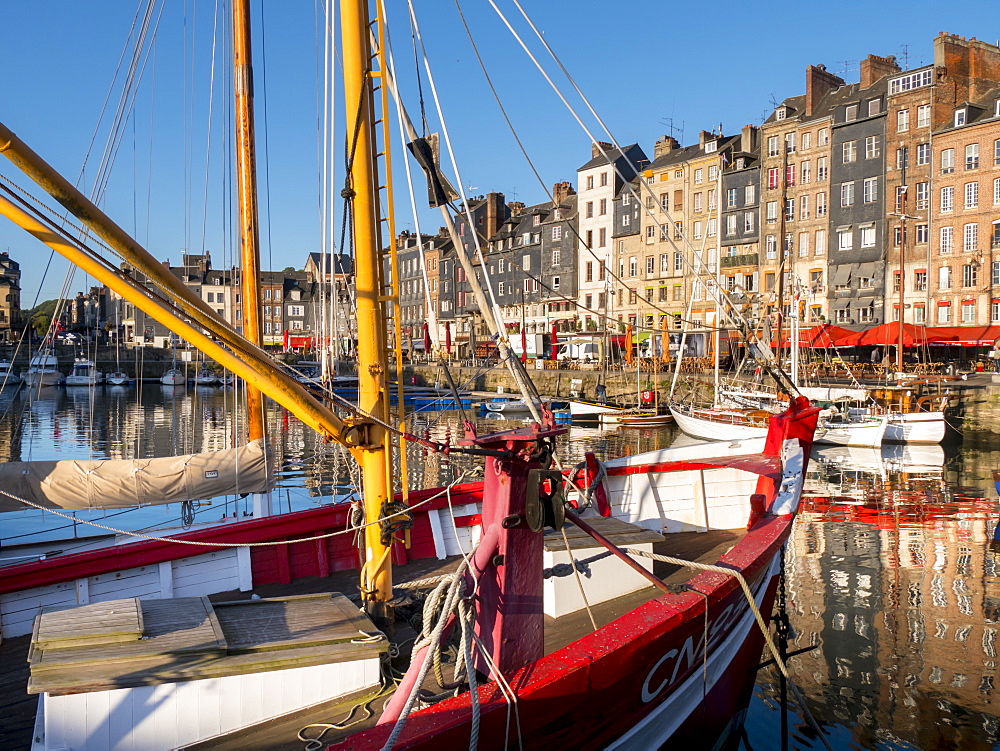 Honfleur old port, Calvados, Normandy, France, Europe