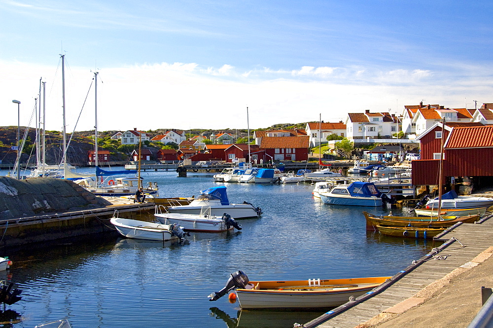 Harbour, Halleviksstrand, Stocken, Orust Island, West Gotaland, Sweden, Scandinavia, Europe