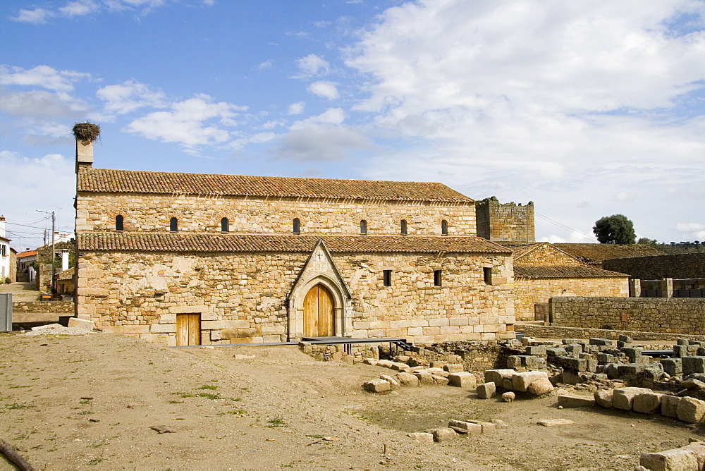 Palaeo-Christian basilica (cathedral) in Idanha-a-Velha (site of Roman Egitania), Beira Baixa, Portugal, Europe