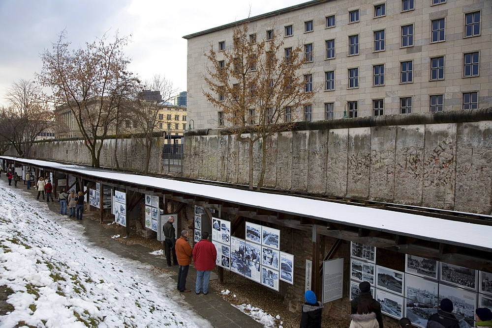 Topography of Terror exhibition along course of the Berlin Wall, Neiderkirchnerstrasse (Gestapo Headquarters), Berlin, Germany, Europe