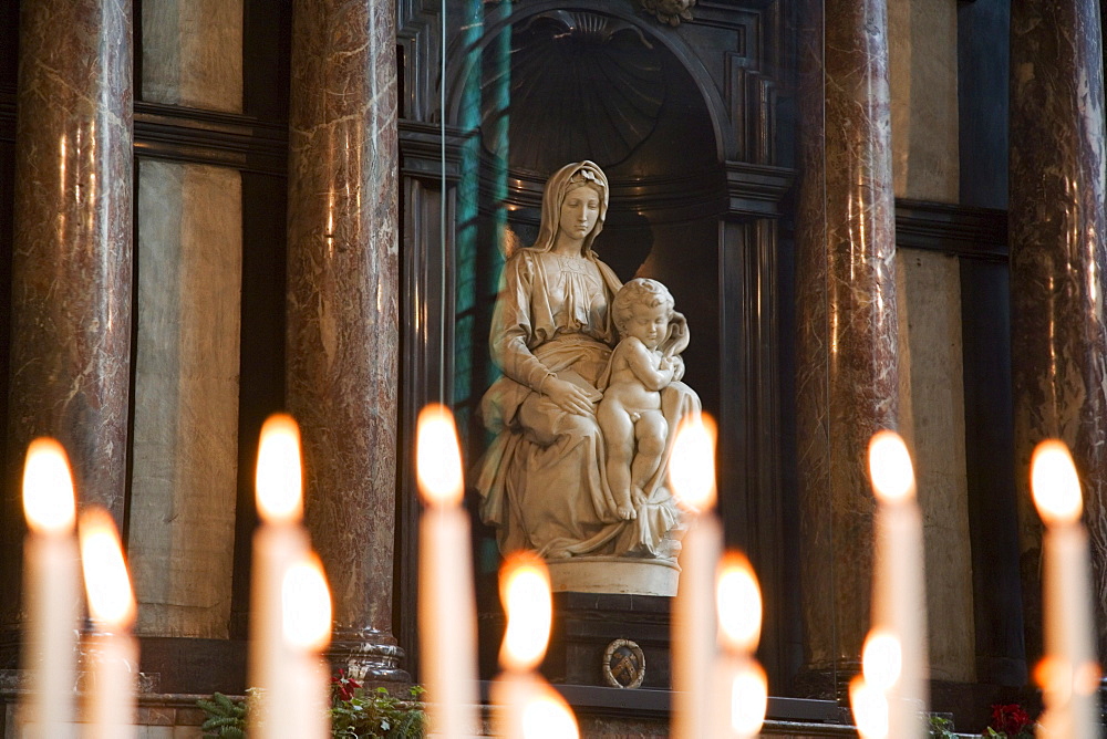 Michelangelo statue in the Church of Our Lady, Bruges, Belgium, Europe