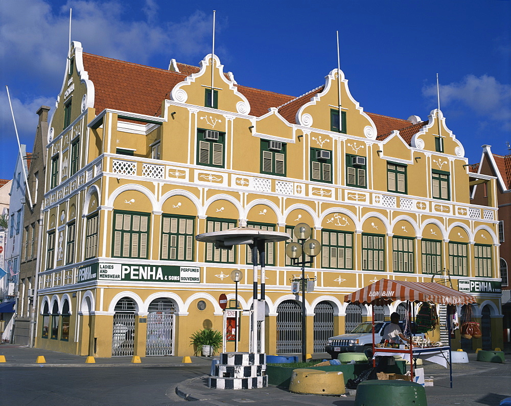 The Penha Building, Willemstad, UNESCO World Heritage Site, Curacao, Netherlands Antilles, West Indies, Caribbean, Central America