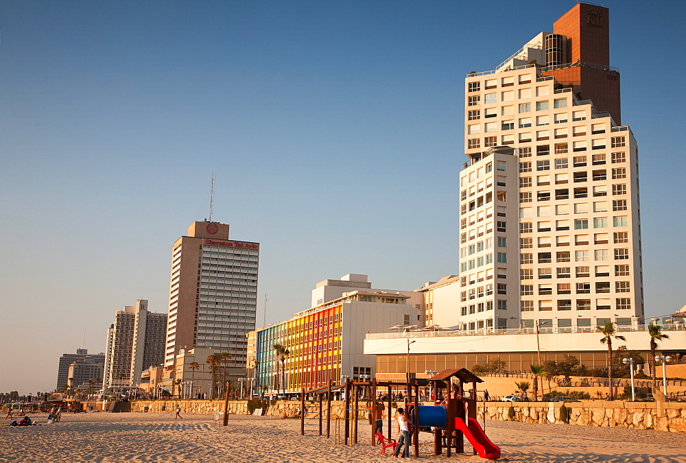 King David, Dan and Sheraton Hotels, Gordon Beach,  Hayarkon Street, Tel Aviv, Israel, Middle East 