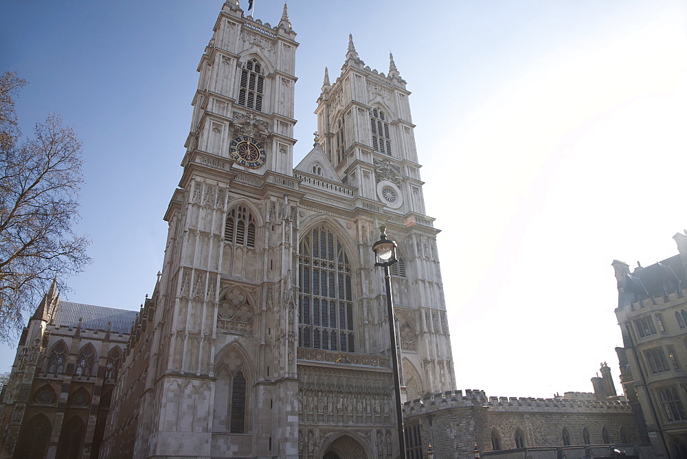 Front entrance to Westminster Abbey, City of Westminster, London, England, United Kingdom, Europe