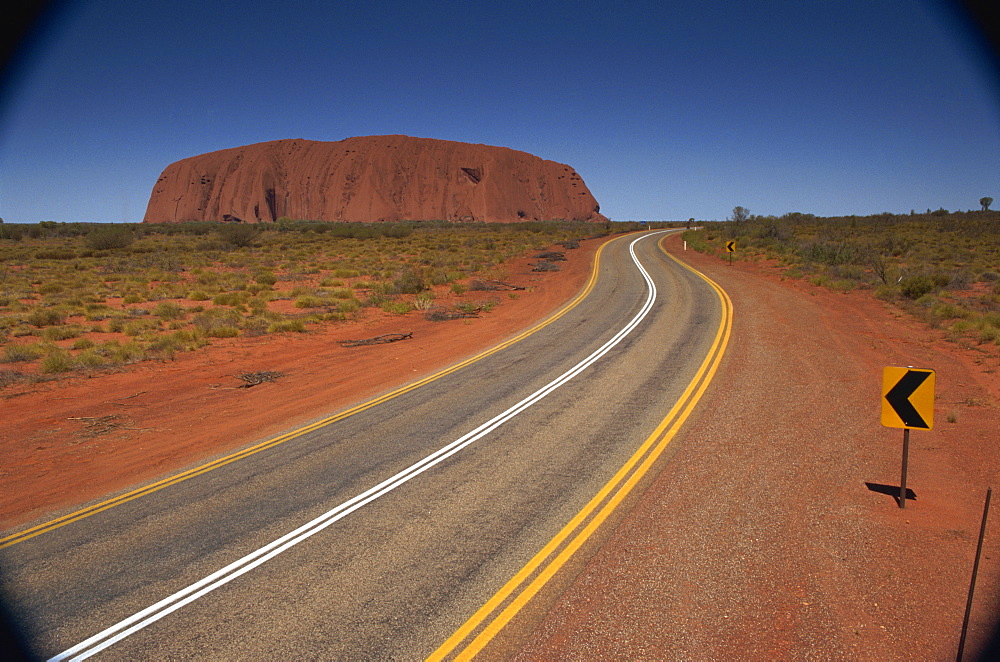 Road near Ayers Rock, Uluru-Kata Tjuta National Park, Northern Territory, Australia, Pacific