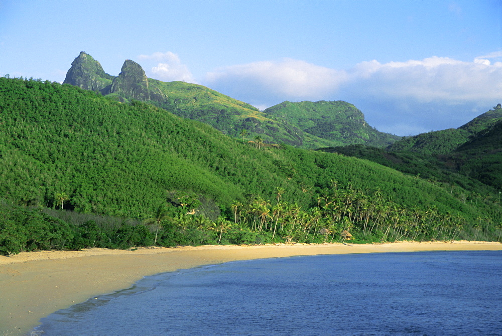 Beach and coastline, Waya Island, Yasawa Islands, Fiji, South Pacific islands, Pacific