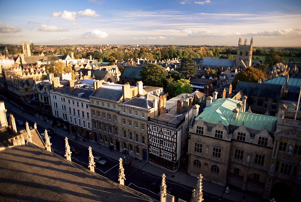 The city from St. Mary's Tower, Oxford, Oxfordshire, England, United Kingdom, Europe