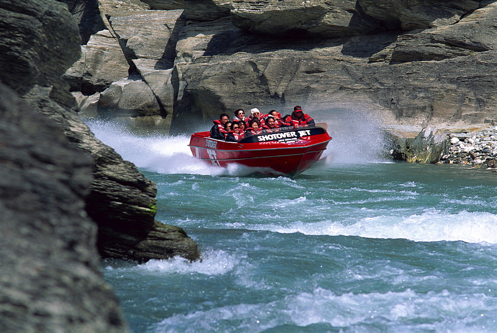 Shotover Jet speed boating, Queenstown, South Island, New Zealand, Pacific