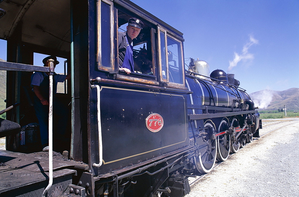 The Kingston Flyer steam train, South Island, New Zealand, Pacific