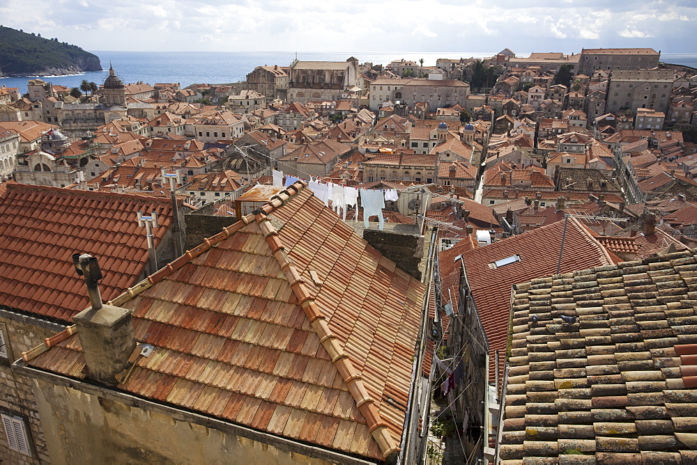 Old Town roofs, UNESCO World Heritage Site, Dubrovnik, Croatia, Europe