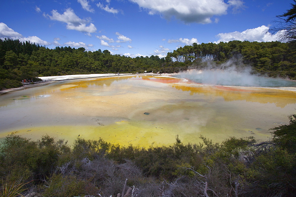 Champagne Pool, hot springs, Waiotapu Goethermal Wonderland, Rotorua, New Zealand, Oceania