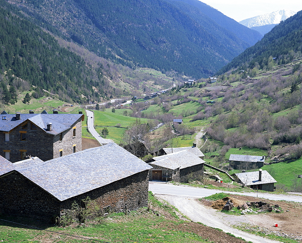 Barns and farms, constructed with local building materials, La Massana, Andorra, Europe