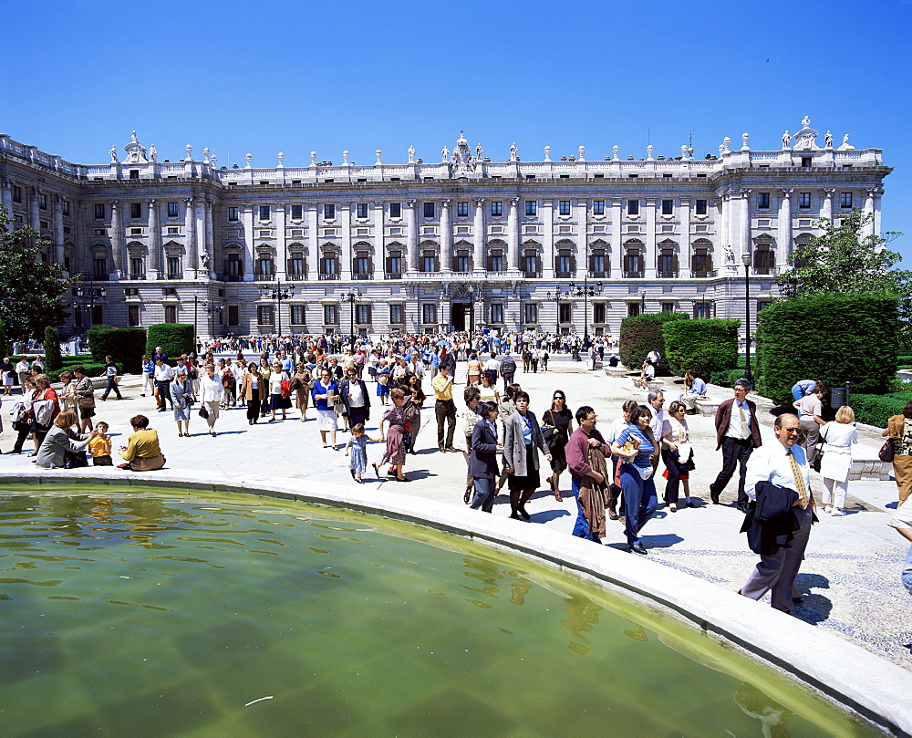 Plaza de Oriente and Palacio Real, Madrid, Spain, Europe