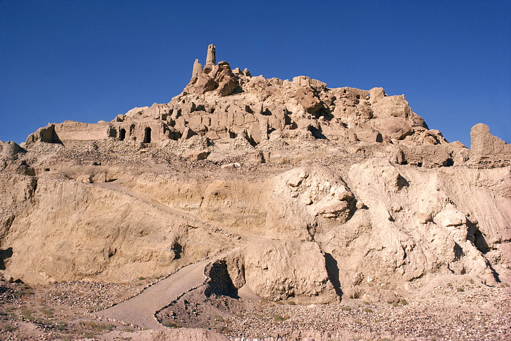 Ruins of the Shah-I-Gholghola, the Silent City, at Bamiyan, Hindu Kush, Afghanistan, Asia