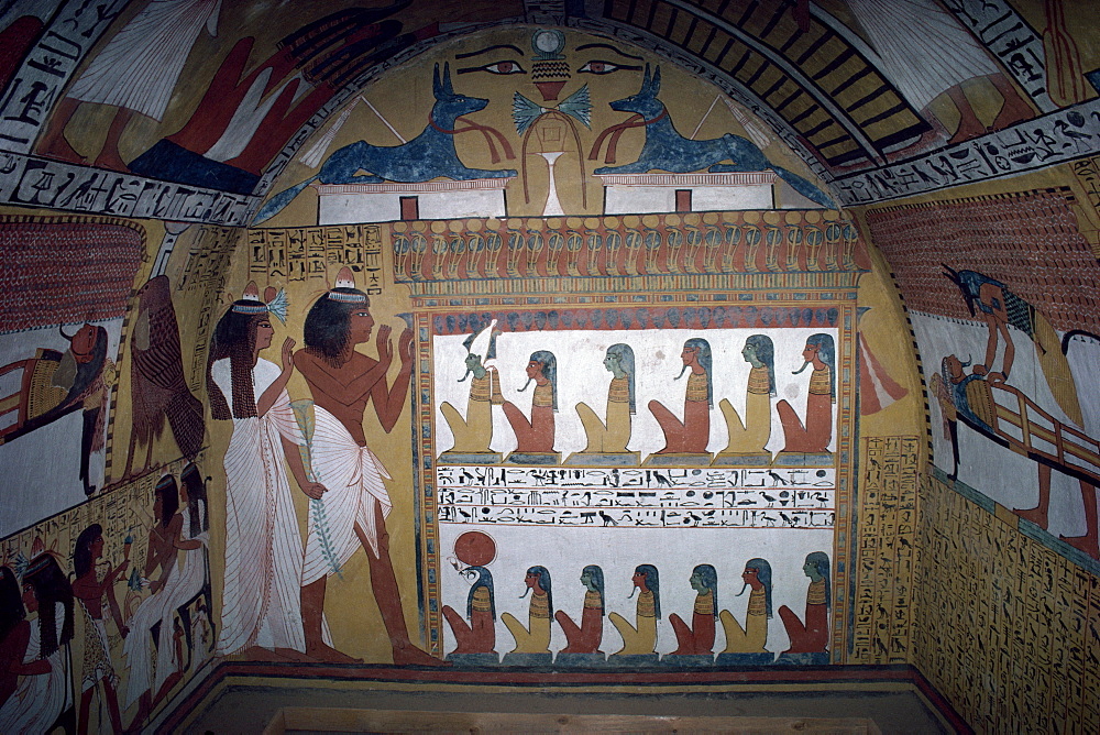 Tomb of Sinjin, chief artist to Rameses II, Deir el Medina, Thebes, UNESCO World Heritage Site, Egypt, North Africa, Africa