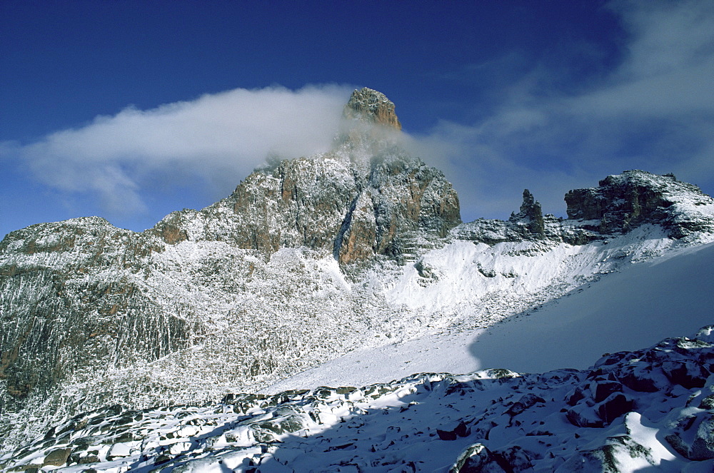 South east face, Mount Kenya, UNESCO World Heritage Site, Kenya, East Africa, Africa