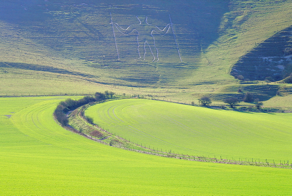 The Longman of Wilmington, East Sussex, England, UK 