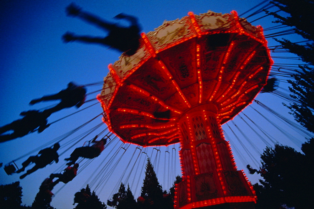 Fairground ride, Pwlleli, Gwynedd, Wales, UK