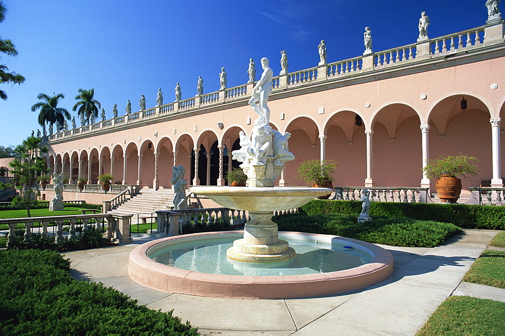 Fountain of Oceanus in the Courtyard of the Ringling Museum of Art in Sarasota, Florida, United States of America, North America