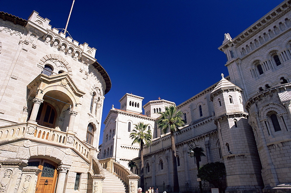 The Palais de Justice and the Christian cathedral, Monaco-Ville, Monaco, Mediterranean, Europe