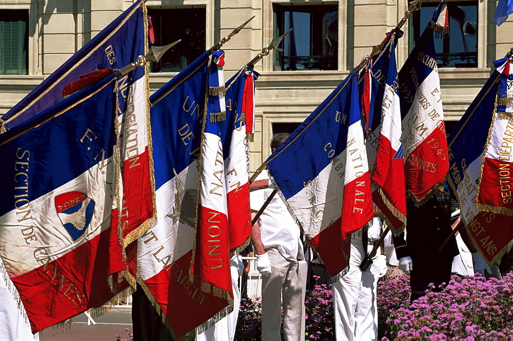 Veterans remember fallen comrades, Bastille Day, 14th July, Cannes, Alpes-Maritimes, Provence, France, Europe