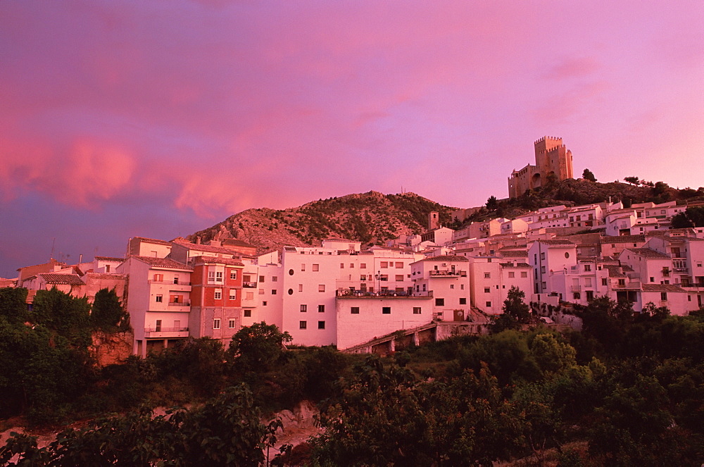 Velez Blanco at sunset, Almeria, Andalusia (Andalucia), Spain, Europe