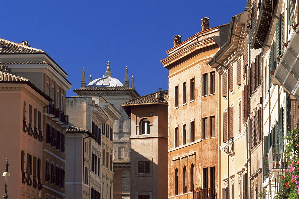 Colourful facades, Piazza Navona, Rome, Lazio, Italy, Europe