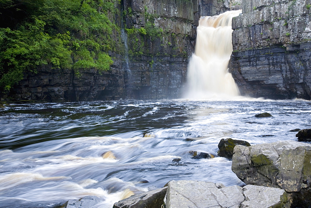 High Force, England's biggest waterfall, on the River Tees near the village of Middleton-in-Teesdale, County Durham, England, United Kingdom, Europe