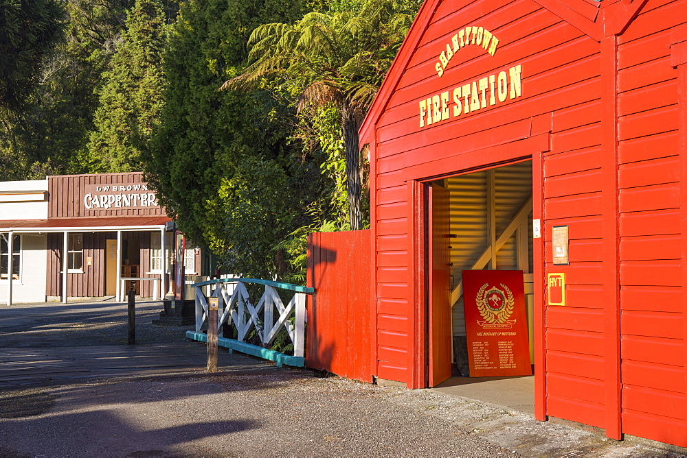 Historic building evoking the west coast's gold-mining past, Shantytown, Greymouth, Grey district, West Coast, South Island, New Zealand, Pacific