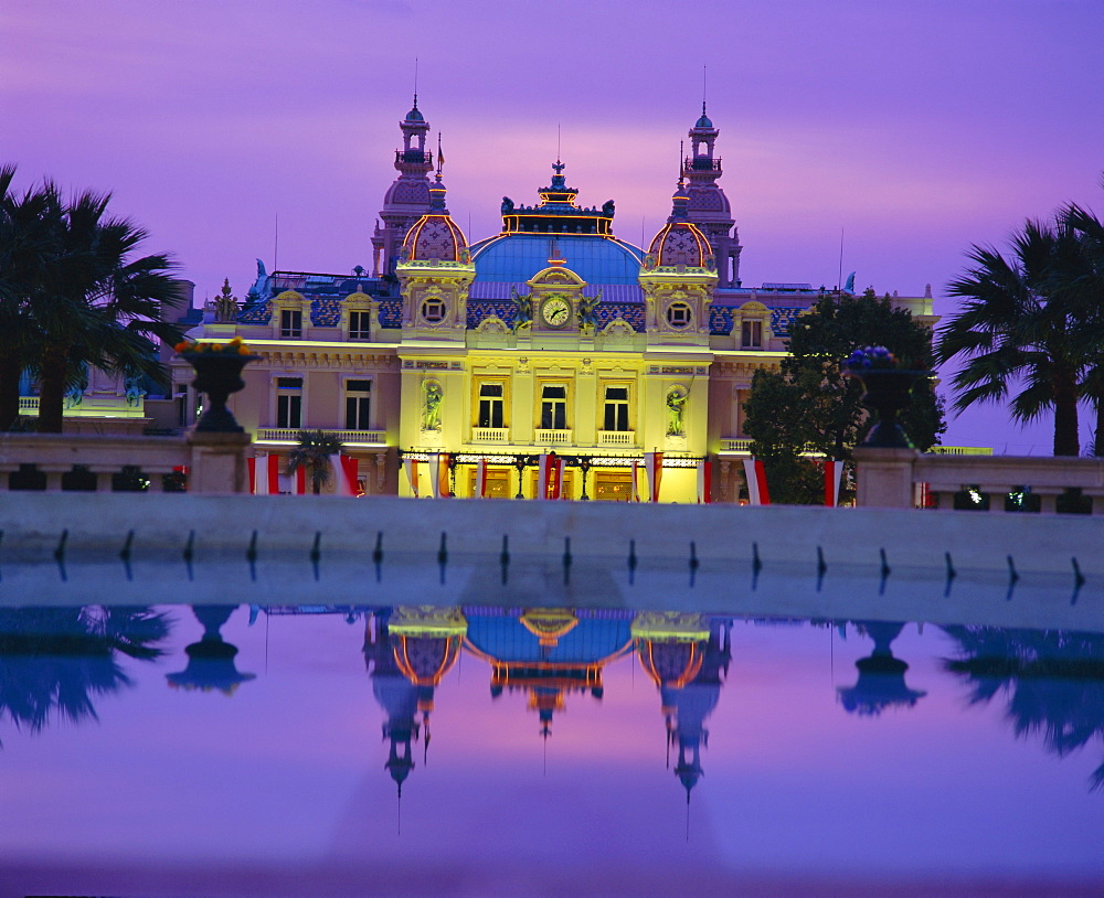 West front of the Casino, Monte Carlo, Monaco, Europe