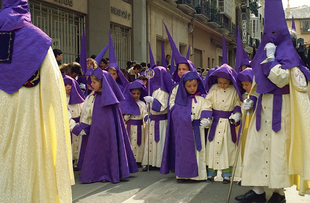 Pollinica Brotherhood, Palm Sunday, Easter Week, Malaga, Andalucia, Spain, Europe