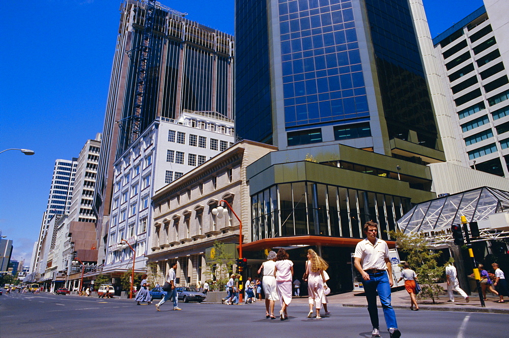 Queen Street in 1988, Auckland, Central Auckland, North Island, New Zealand, Pacific