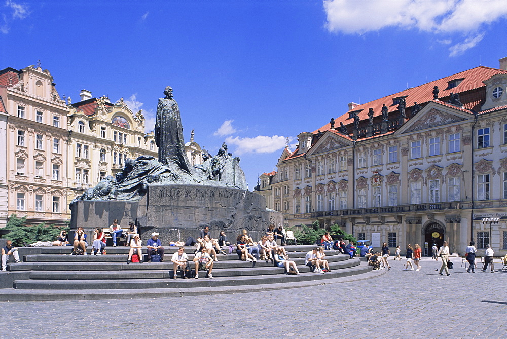 Hus Monument, Old Town Square, Prague, Czech Republic, Europe