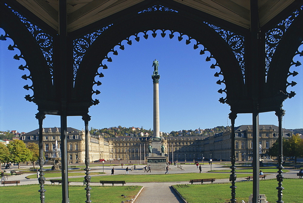 Schlossplatz in Stuttgart, Baden-Wurttemberg, Germany, Europe