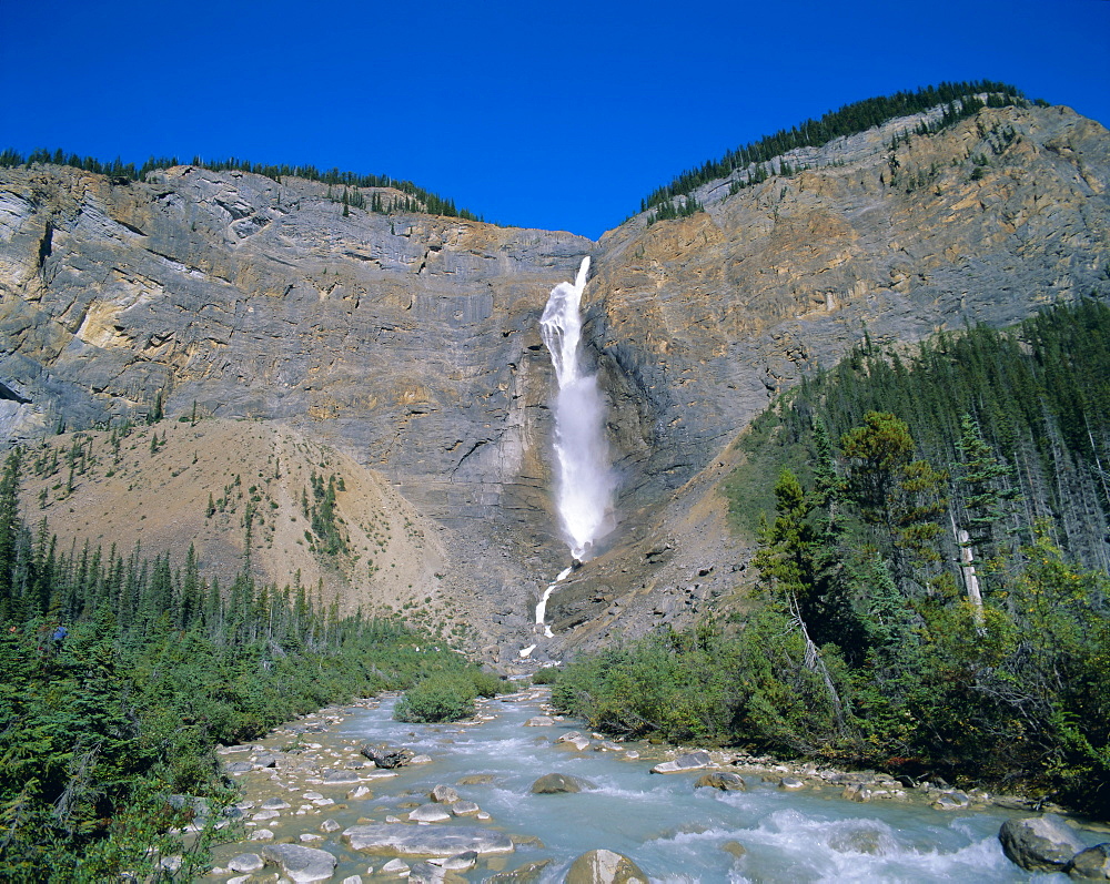 Takkakaw Falls, Yoho National Park, UNESCO World Heritage Site, Rocky Mountains, British Columbia (B.C.), Canada, North America