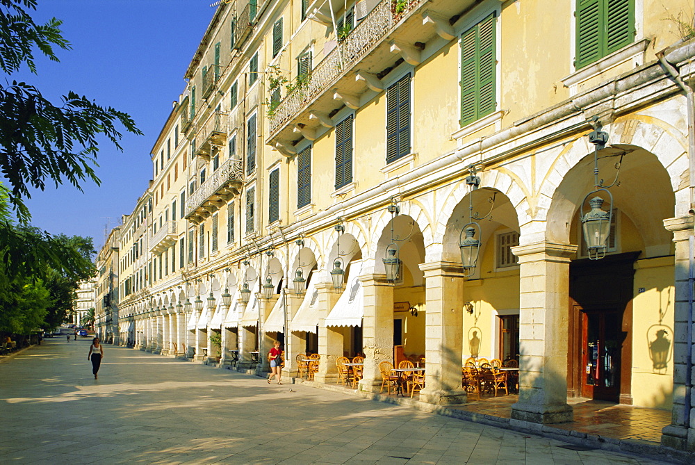 Liston Arcades, Corfu Town, Corfu, Ionian Islands, Greece, Europe